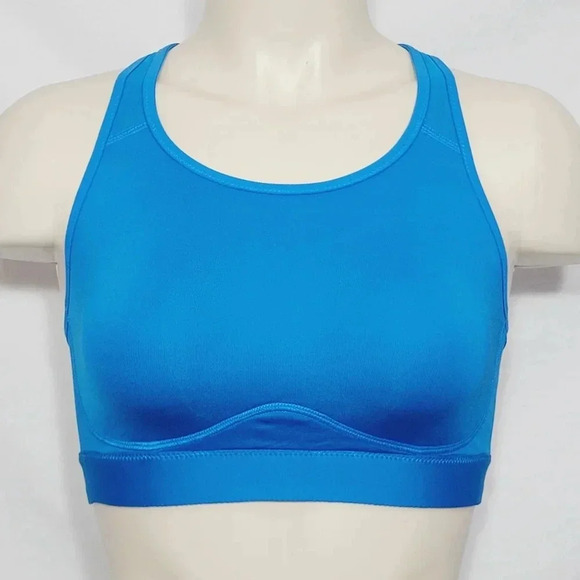 SMALL Old Navy Go-Dry High Support Wirefree Sports Bra Blue NWT - Picture 1 of 8